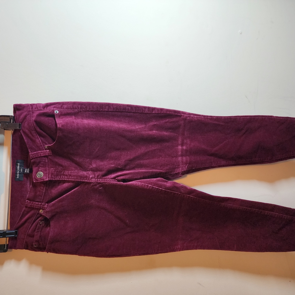 Women’s Corduroy Skinny Jeans in Deep Burgundy